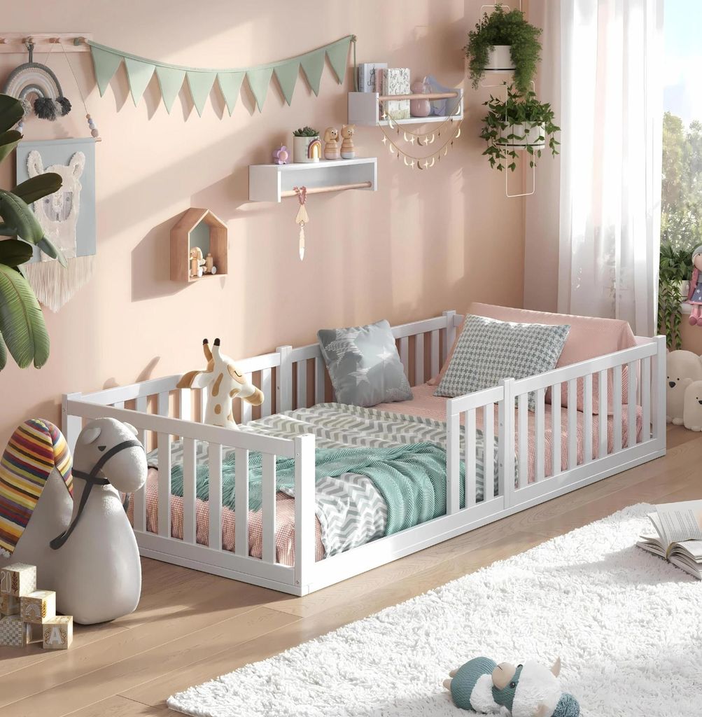 Letto a Terra 80x160 in Faggio - Lettino Montessori con Immagine del prodotto 
