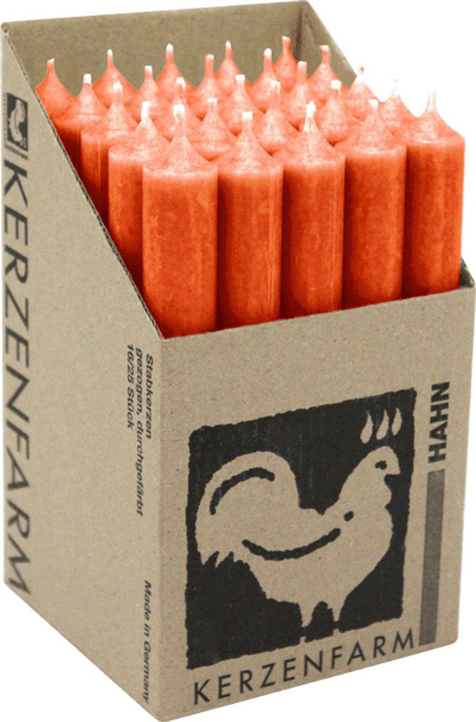 IHR - Stabkerze H:18 cm, 25 Stück, Orange Produktbild 