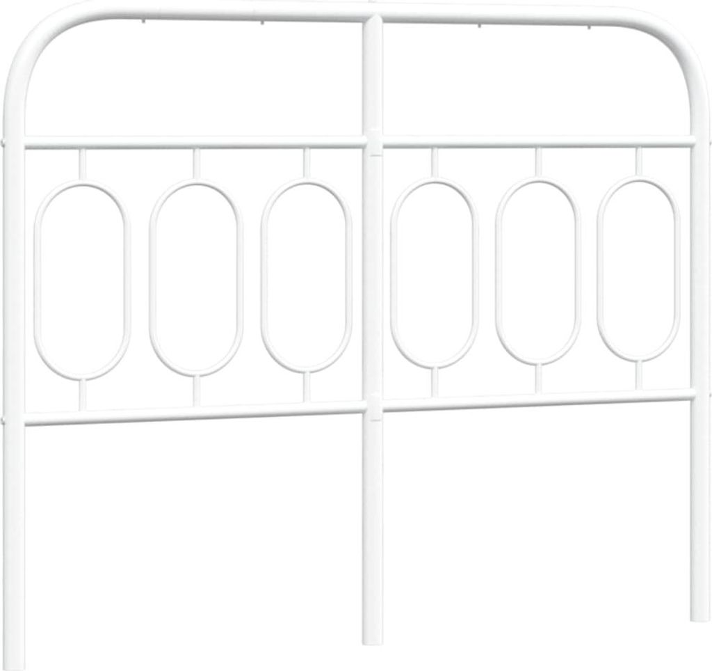 vidaXL Ersatz-Kopfteil Metall Weiß 120 cm