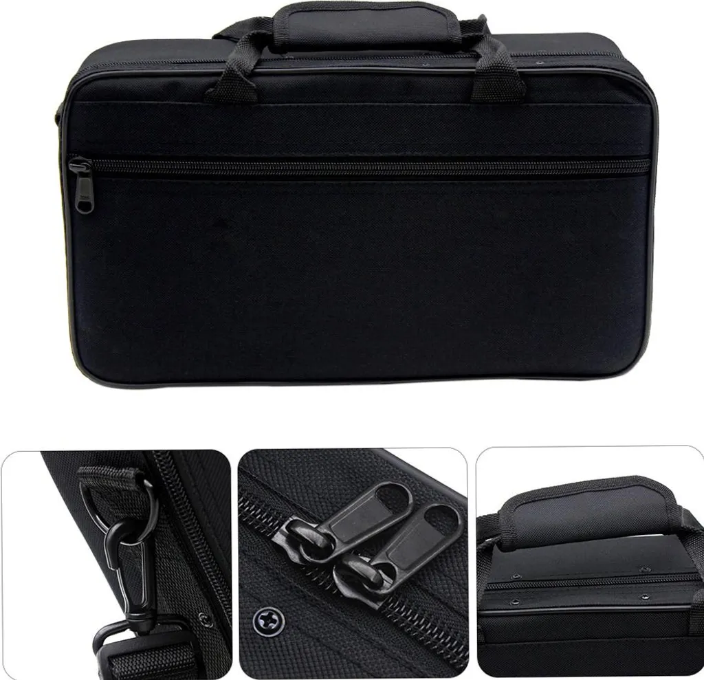 Sac de Transport pour Clarinette Imperméable avec Sangle Réglable Noir