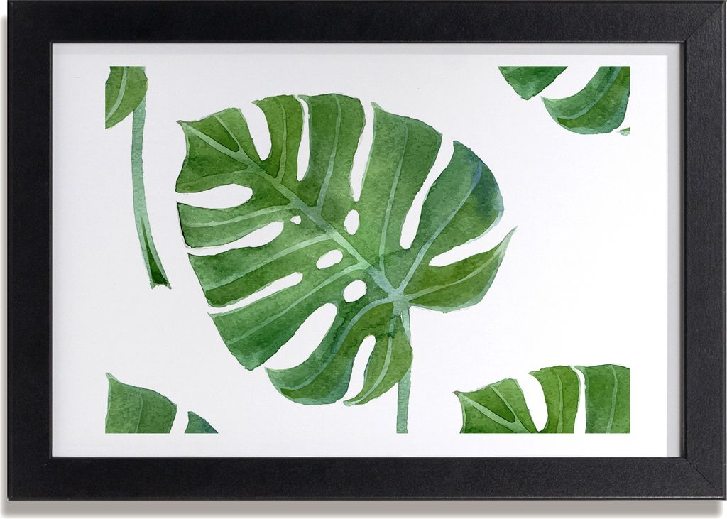 Bild 30x20 MDF-Rahmen, Wandkunst monstera