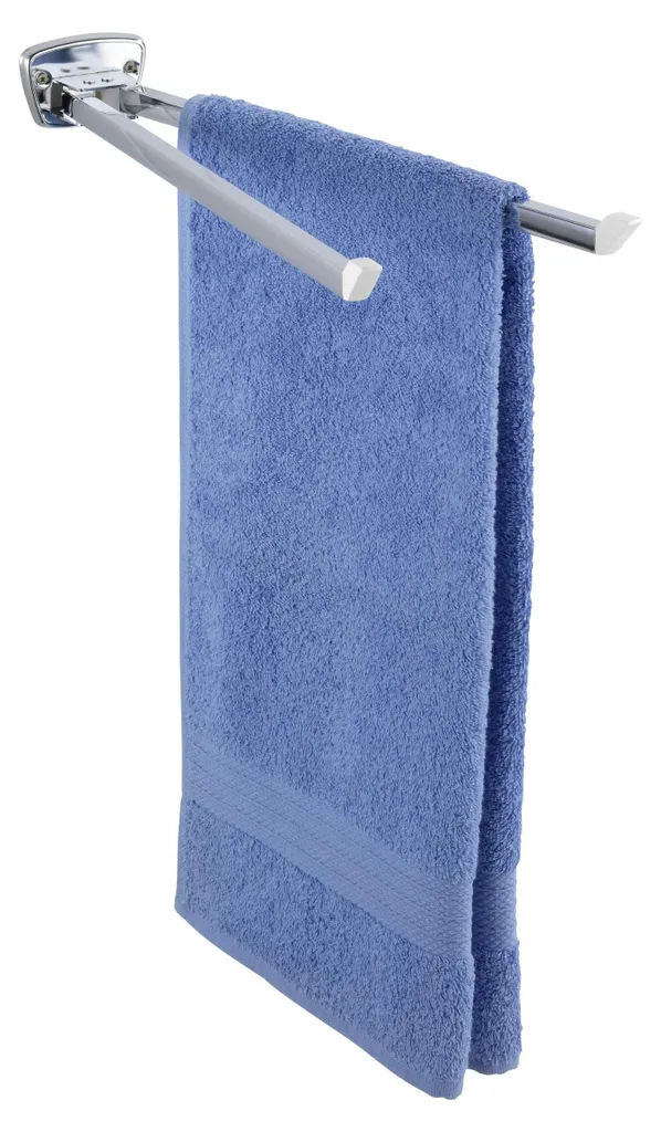 Porte-serviettes Mod. Basic en acier inoxydable brillant à deux bras