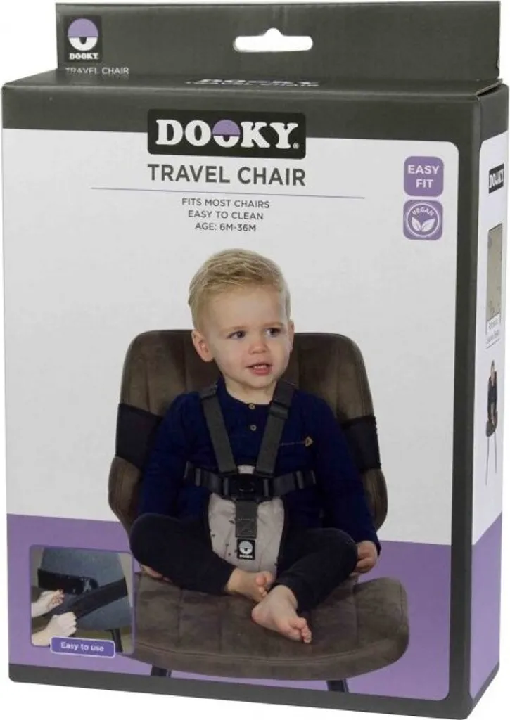 Siège bébé nomade beige feuilles : Solution chaise voyage textile compacte