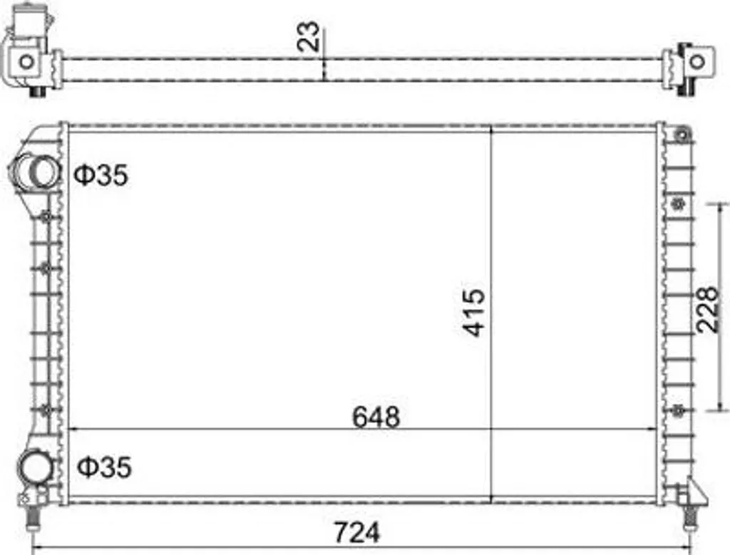 Évitez la surchauffe avec le radiateur moteur HART 46749018 pour Fiat Doblo
