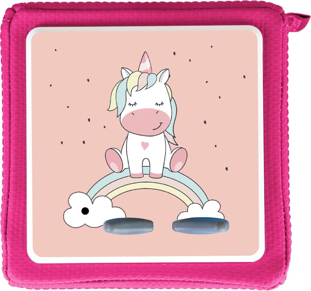 MeinBaby123 Toniebox Schutzfolie | Süßes Einhorn auf Regenbogen