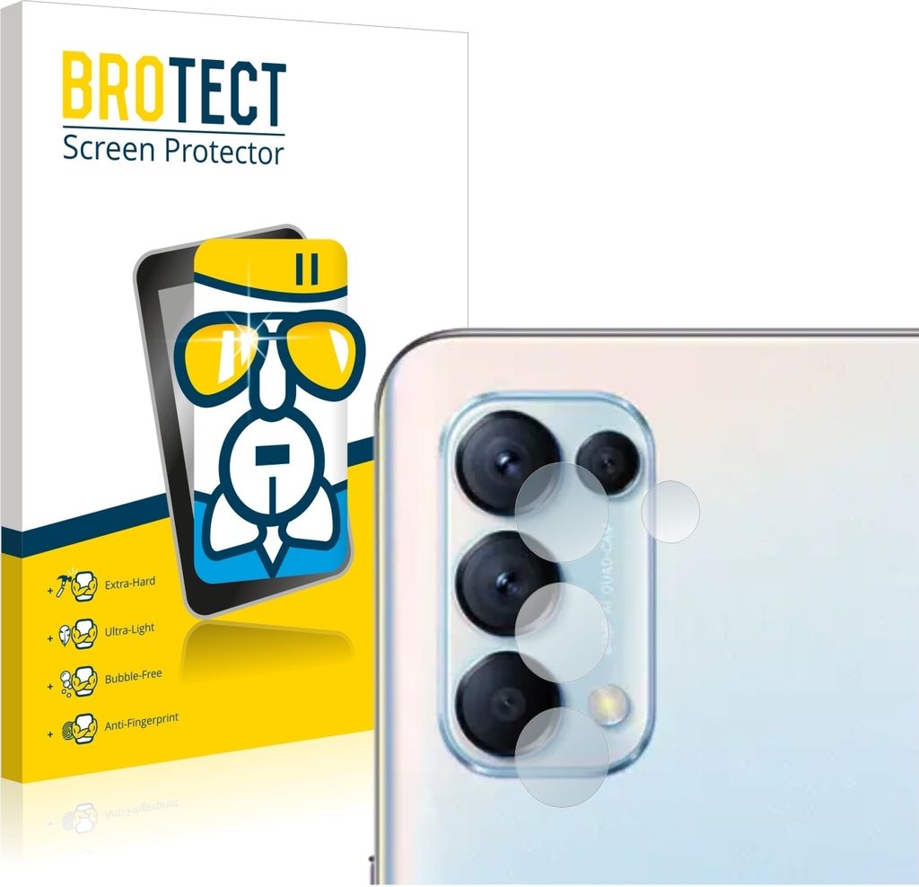 BROTECT Schutzglas für Oppo Find X3 Lite (NUR Kameraschutz) Schutzfolie Panzer Folie Glas Display Schutz klar