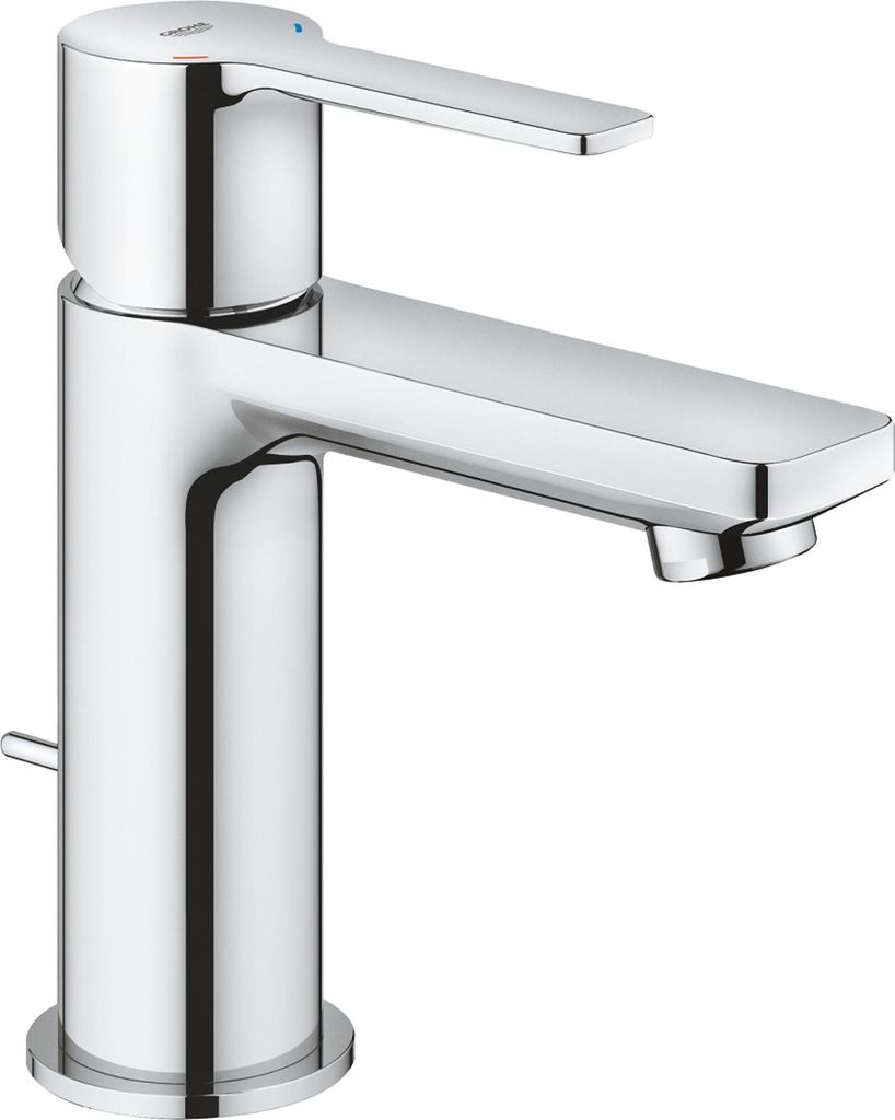Grohe Lineare Einhand-Waschtischbatterie, XS-Size, Zugstangen-Ablaufgarnitur, Ausladung 107mm, 32109001