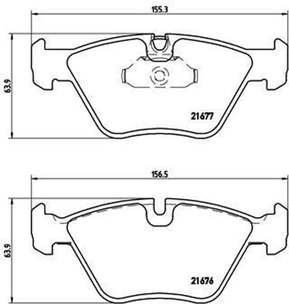 Plaquettes de frein avant Brembo P06022 pour BMW Série 5 E39 Berline