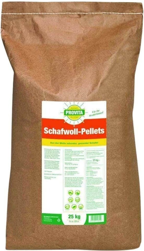 Schafwoll-Pellets Naturdünger 30 kg Papiersack Produktbild 