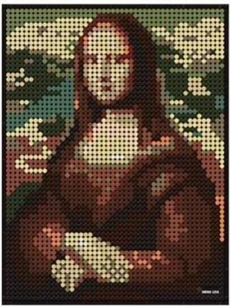 Mona Lisa Gemälde aus Klemmbausteinen, 3262 Teile Mosaik Produktbild 