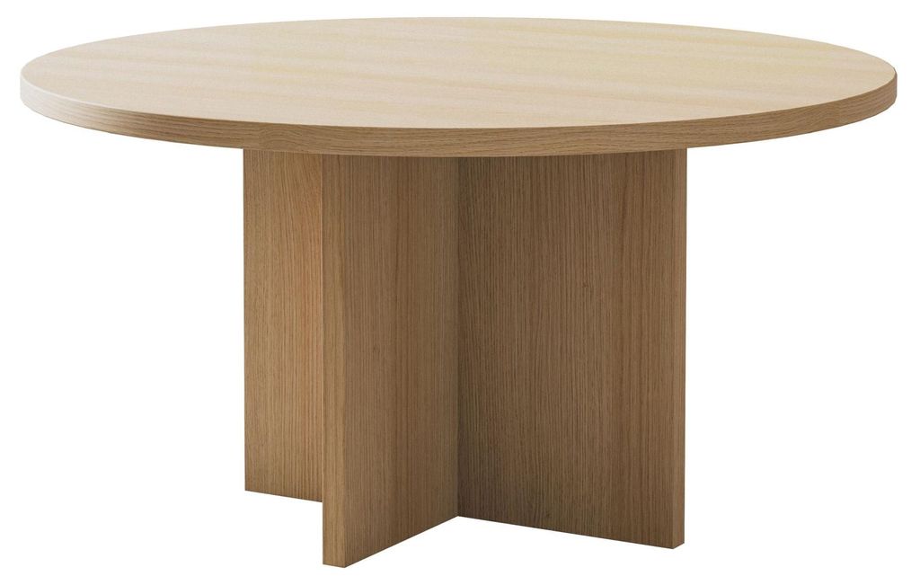 Selsey Ovo - Couchtisch rund 76x76 cm Holzoptik Eiche Produktbild 