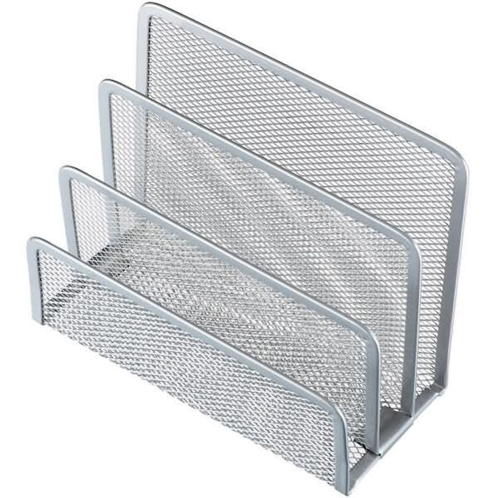 helit Briefständer Mesh H2518300 14x7x9,7cm 3Fächer Metall Produktbild 