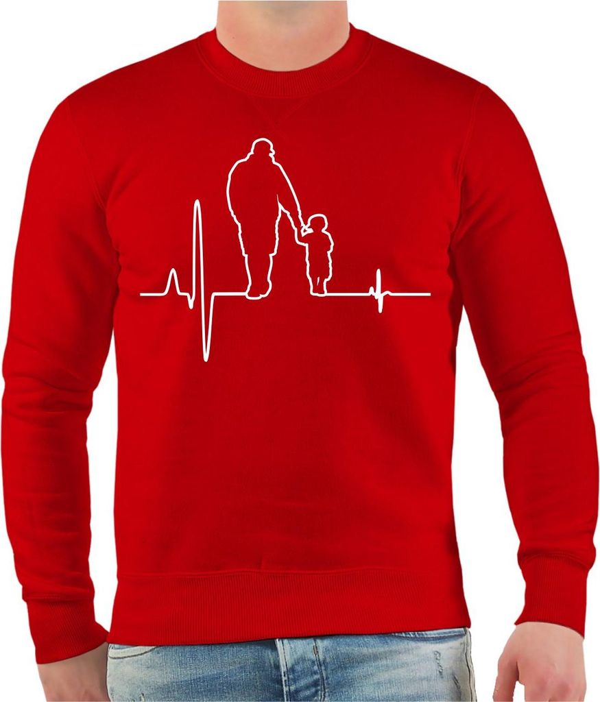 Herren Sweatshirt Herzschlag Vater Sohn