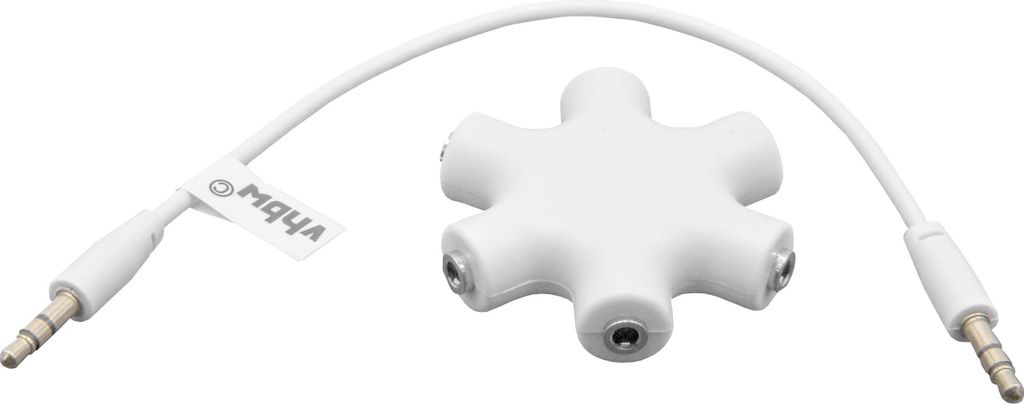 vhbw Audio Splitter Verteiler 6-fach Klinkenverteiler AUX Produktbild 