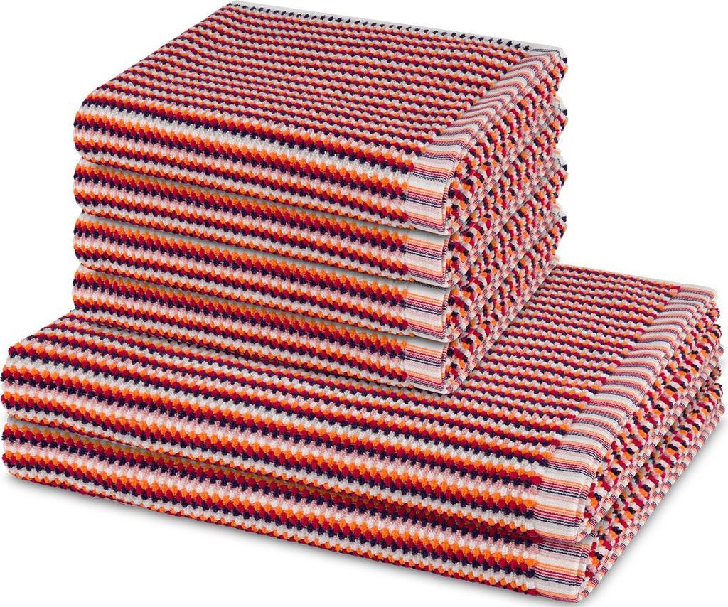 Möve Bliss 4 X Handtuch 2 X Duschtuch im Set Extra weich und hautfreundlich, Perlstruktur mit Massageeffekt, Moderner breiter Saum mit Aufhänger ...