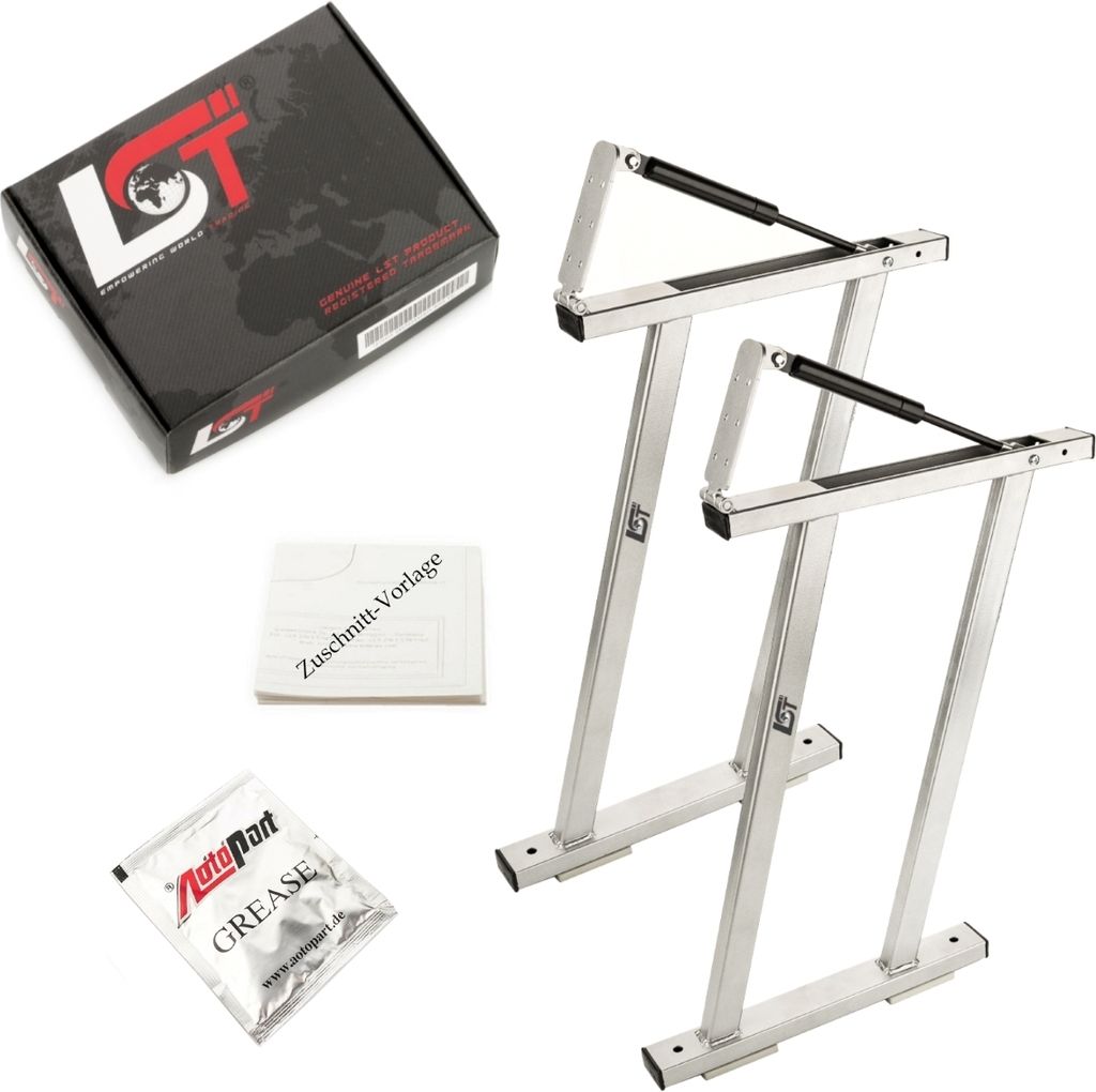 2x Schienen Unterlage Flexboard Fett Scharnier Dämpfer Silber für VW T5 T6 V VI