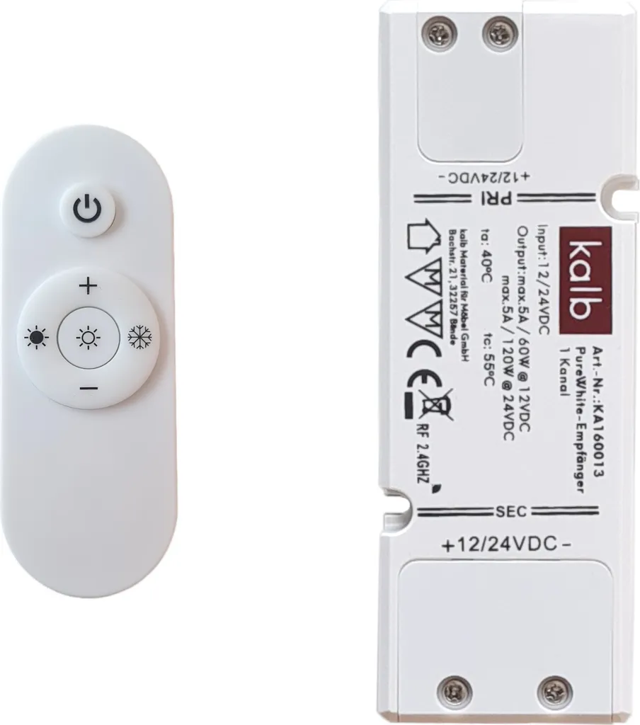 Kit télécommande et contrôleur LED pour éclairage blanc chaud et froid