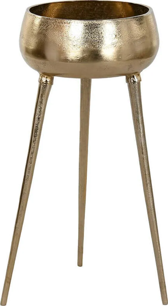 Bac à Fleurs Haut en Aluminium Doré 100cm - Jardinière Colonne Moderne