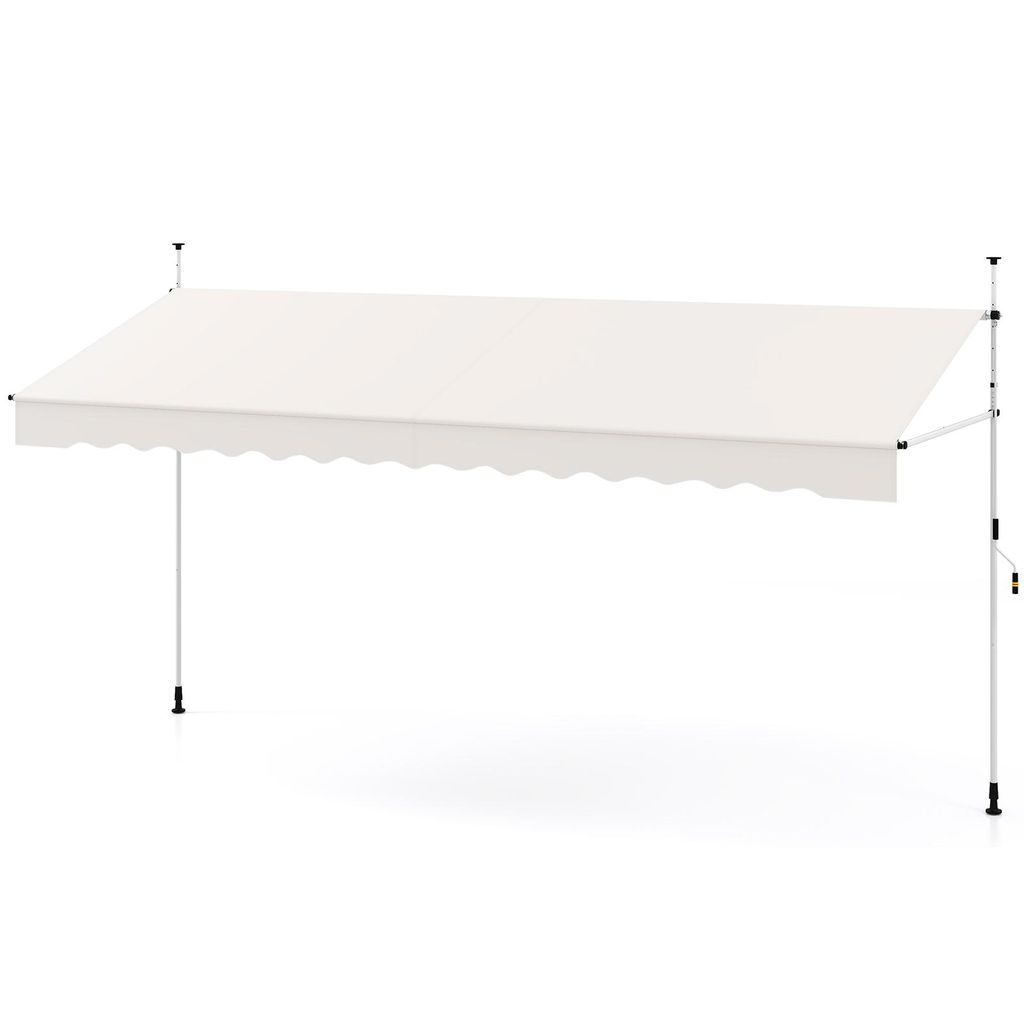 COSTWAY Marquise à pince, 400cm Marquise de balcon sans Image du produit 