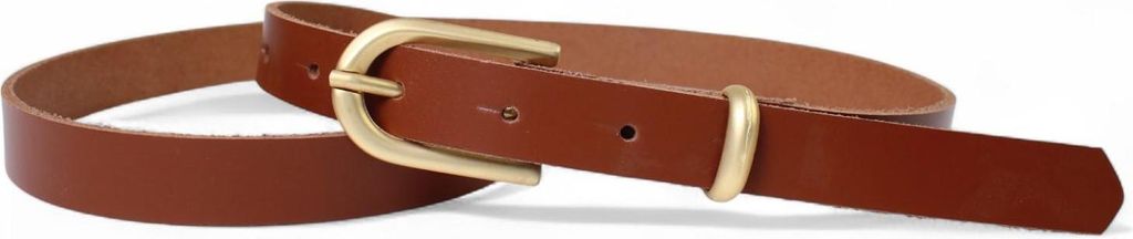 FRONHOFER schmaler 2 cm Damengürtel mit goldener Schnalle & Schlaufe