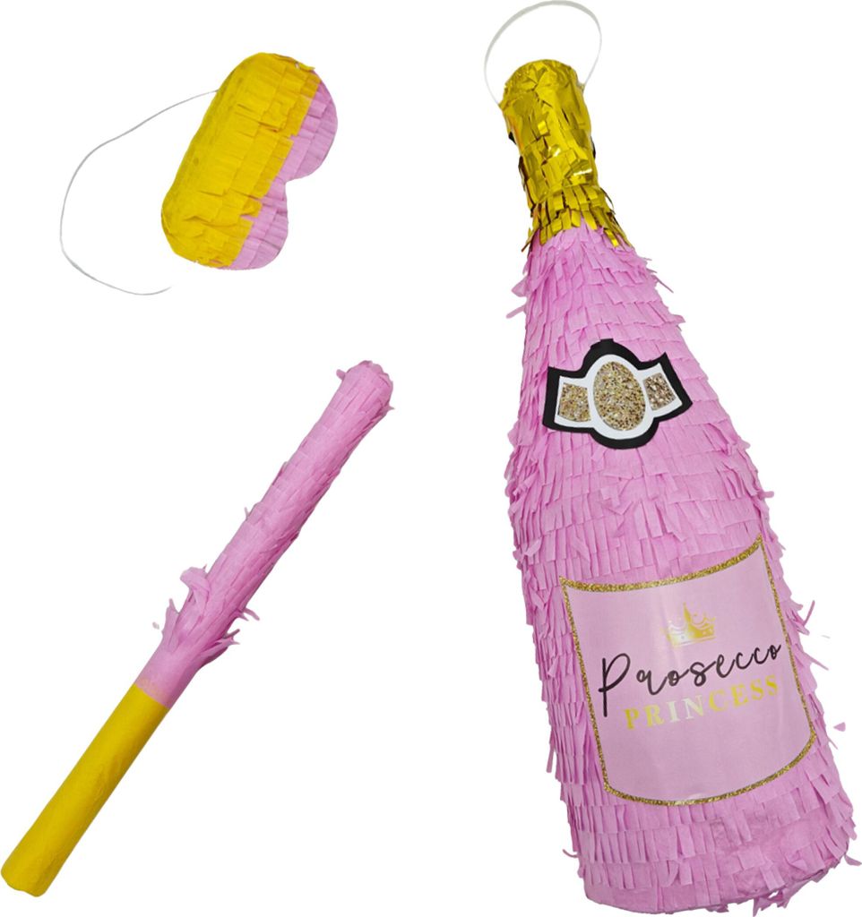 Relaxdays Pinata a forma di bottiglia di spumante, pinata Immagine del prodotto 
