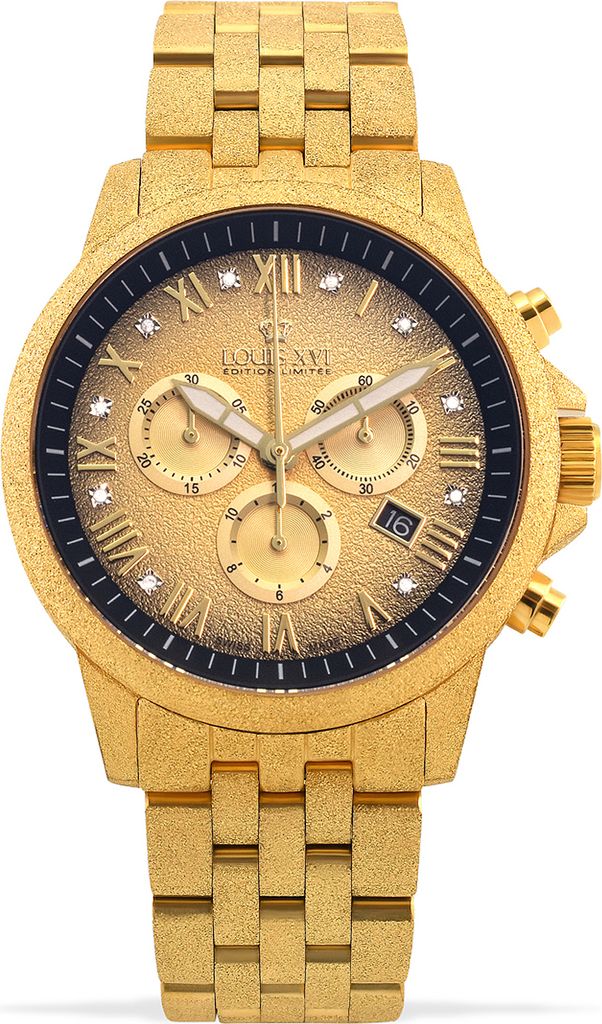 Louis XVI LXVI1080 Aramis Frosted Chronograph Herrenuhr 43mm 5ATM