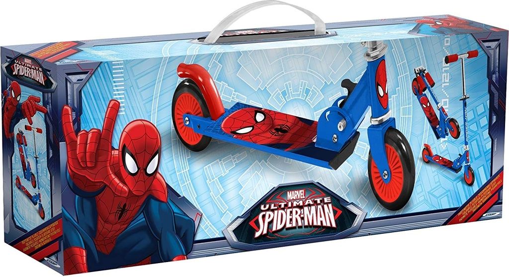 Trottinette pliable Spider-Man, garçon Frein à pied Image du produit 