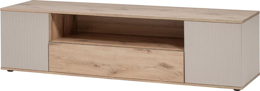 Meuble Télévision Haika Chêne Viking - Rangement Discret Finition Mate