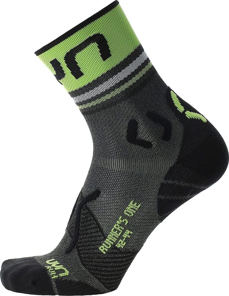 UYN MAN RUNNERÊS ONE SHORT SOCKS Grey Melange/Lime Gr 42-44