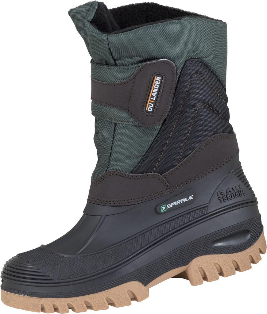Spirale Lander Stiefel schwarz/oliv gefüttert Gr. 37
