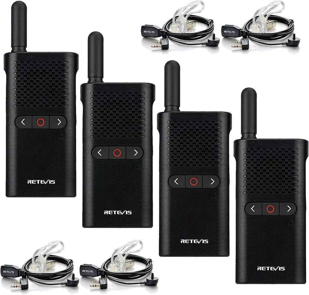 Talkie-walkie VOX Léger avec Batterie 1500mAh et Casque Retevis RB628B