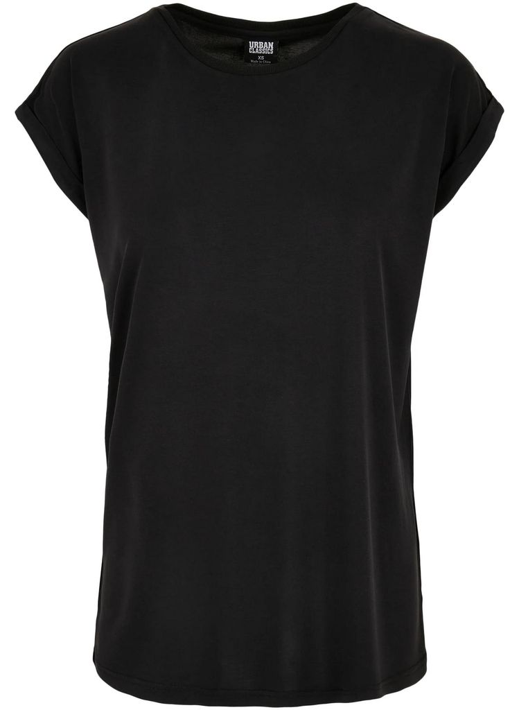 Urban Classics - T-Shirt Überschnittene Schulter für Damen TN594 (5XL) (Schwarz)