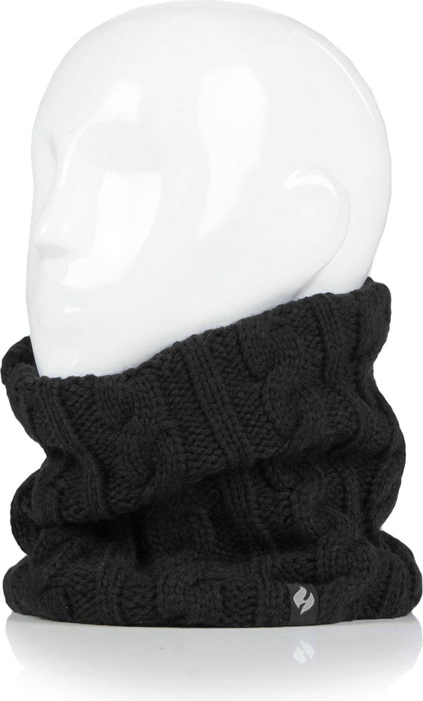 Thermo Schlauchtuch Nackenwärmer Schal Damen in Farbe schwarz