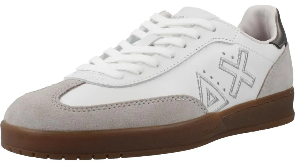 Chaussures de Ville Femme Sun68 California Sun Cuir Blanc Style Chic