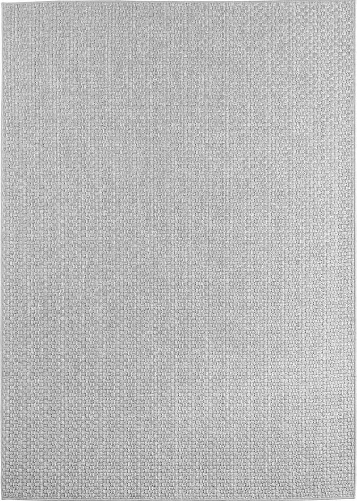 Tapis gris tissé plat Ibiza Duz 80x150cm résistant UV et intempéries