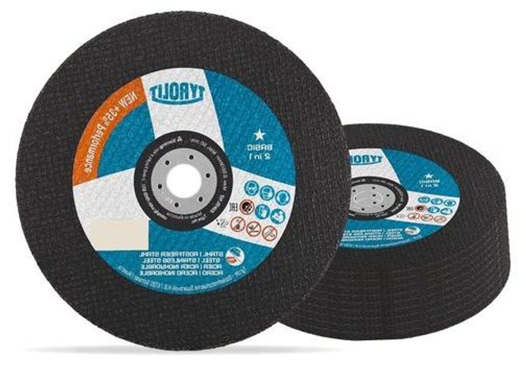 Dünnen Metall-Schleifscheiben - Rostfreie Stahlschleifscheiben - Metall schnell schneiden - Biegarmarke für Werkzeug - 230 x 19 mm - Grau
