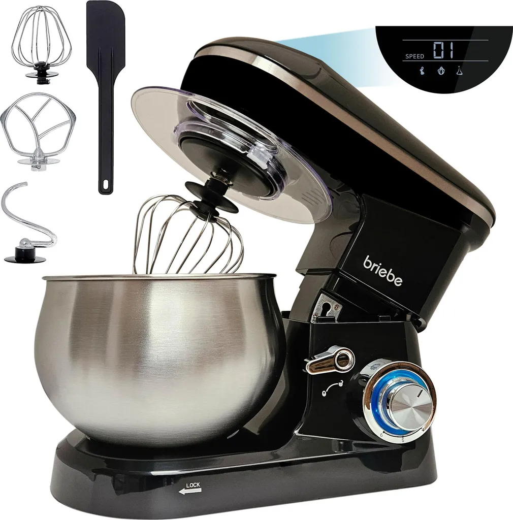Robot de Cuisine Tactile LED 5L, Bol Inox et 6 Vitesses, Modèle KM1164