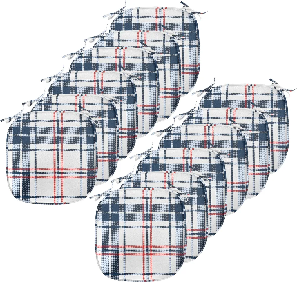 Set 12 Coprisedie 40x40 Navy ABAKUHAUS Impermeabili Antimacchia