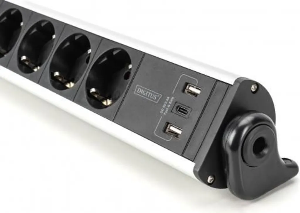 Bloc multiprise de bureau 6 prises et 3 ports USB chargeur DIGITUS