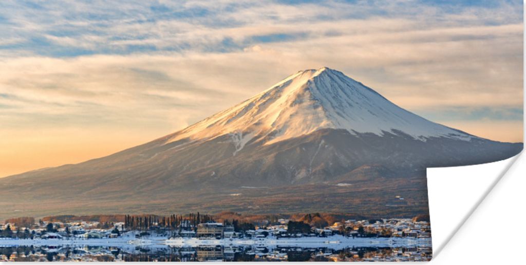 MuchoWow Poster Ikonisches Bild des Berges Fuji in der japanischen Präfektur Yamanashi 150x75 cm - ohne Rahmen