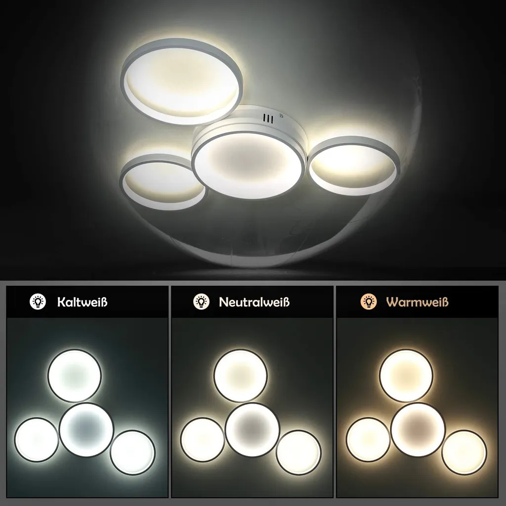Plafonnier LED Salon et Salle à Manger Design Ring 52W Eclairage Variable