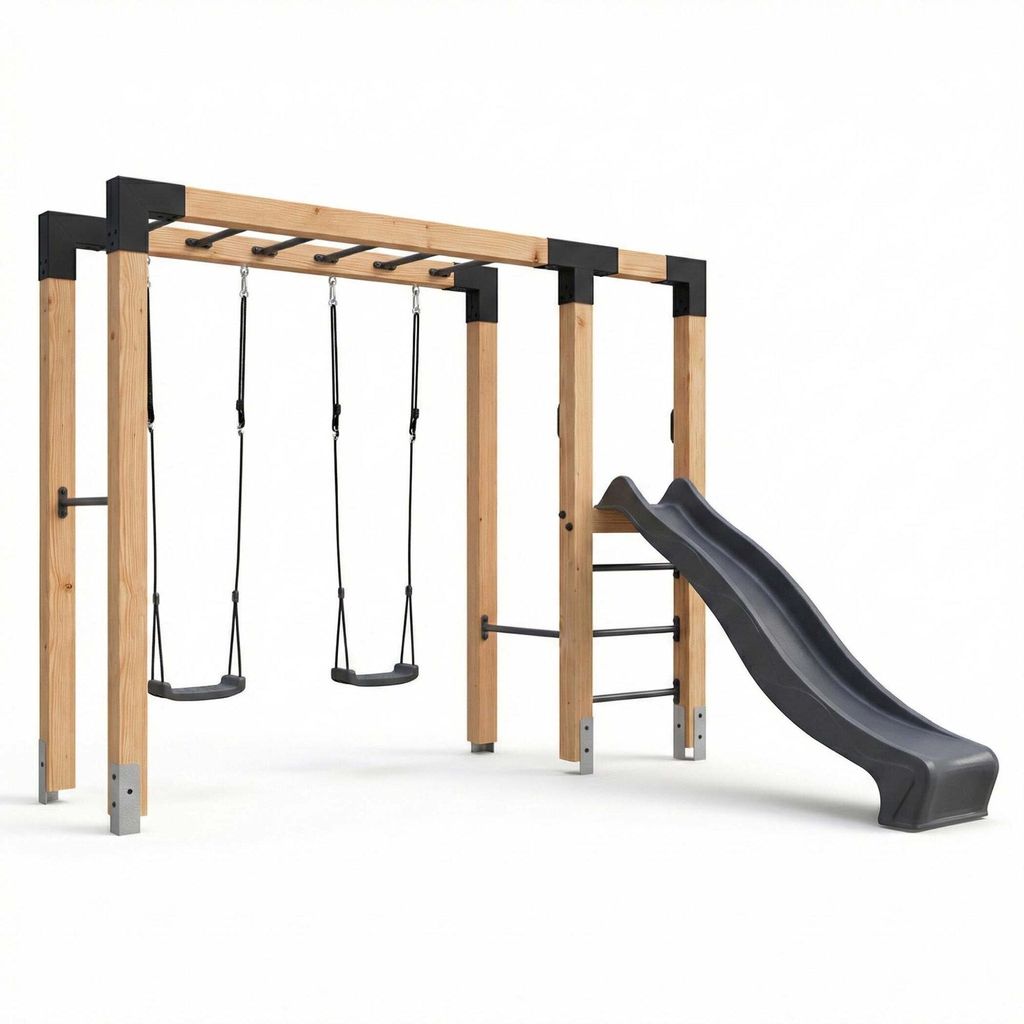 EXIT GetSet Monkeybar, Monkey Bar Klettergerüst für Draußen, Spielgerät für Kinder