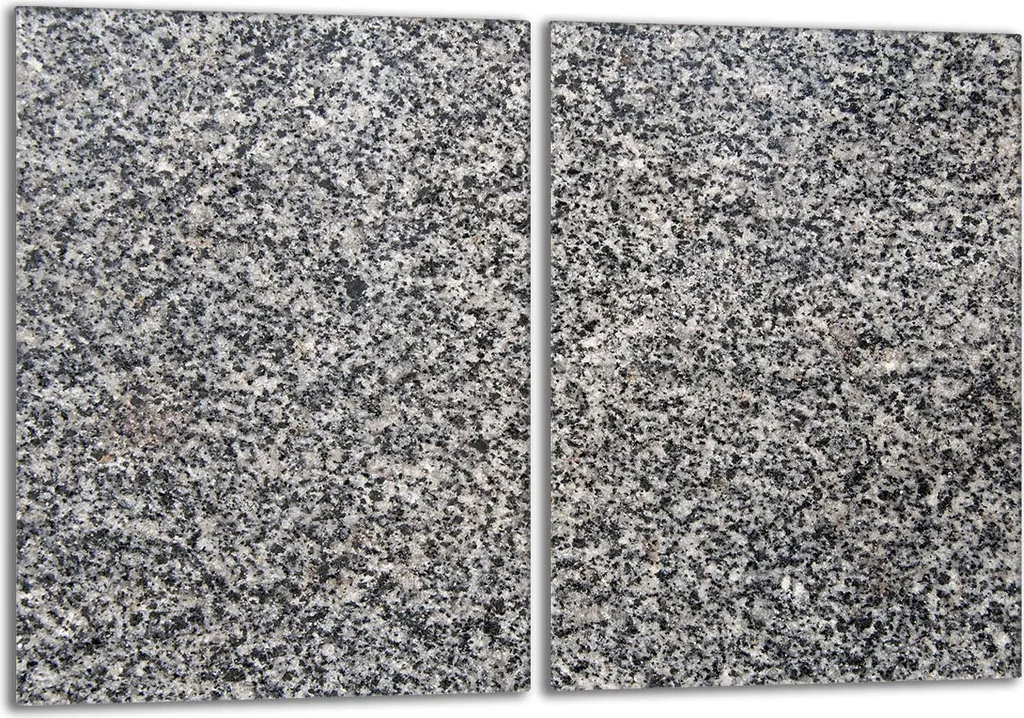 Set di piastre di copertura per piano cottura 2x40x52 cm in ceramica con alzatina in vetro, fantasia grigia