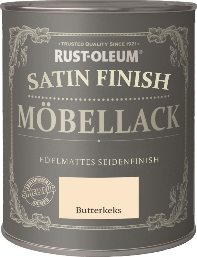 Rust-Oleum Satin Finish Möbellack Vintage/Shabby Look, ver.Farben 750ml, Farbton:Butterkeks
