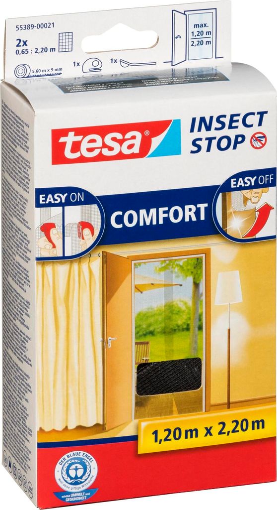 TESA Insect Stop Comfort, 2200 x 60 x 1200 mm, Srebrny, 454 Zdjęcie produktu 