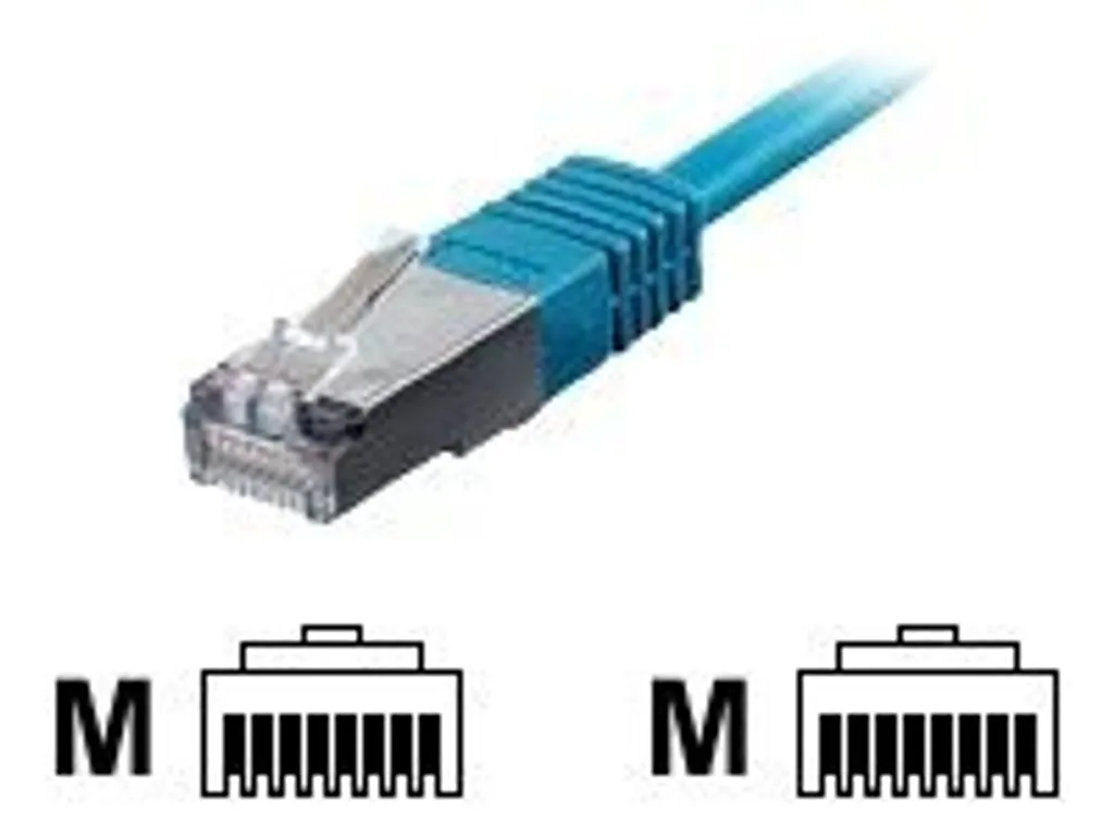 Câble patch RJ45 blindé cordon Ethernet Cat5e 3m Equip bleu informatique - 3