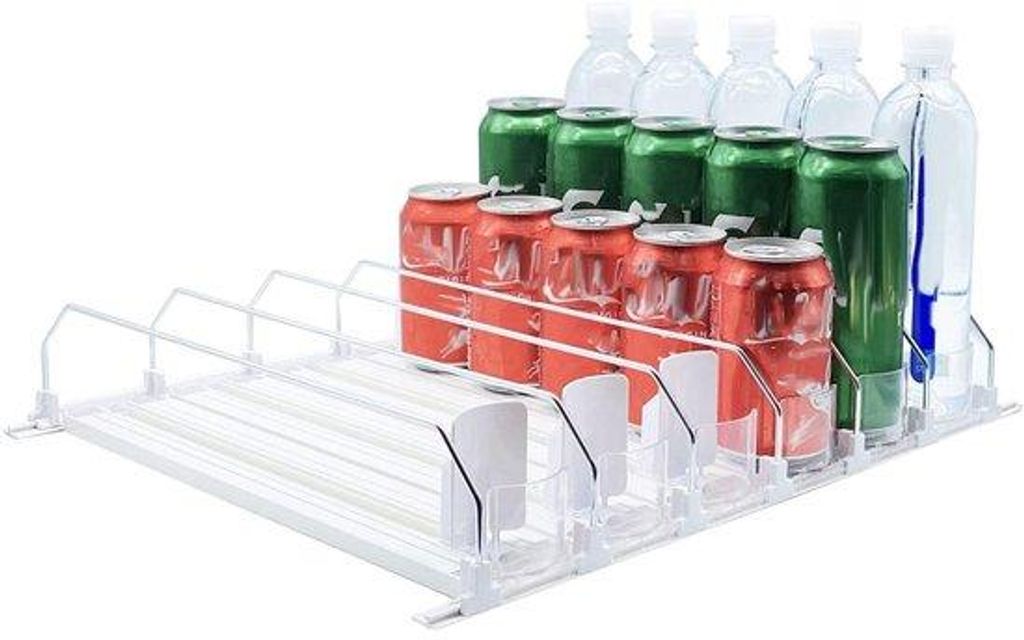 Kühlschrank-Getränkehalter, selbstschubend, verstellbar, 6er Blikhalter