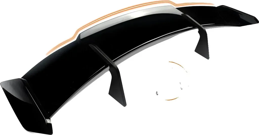 Spoiler de coffre arrière style GT noir brillant avec fixation par vis