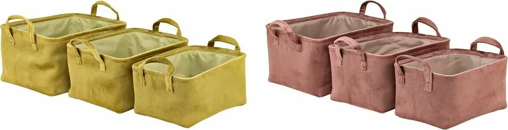 Paniers DKD Home Decor Design en Polyester Résistant Lot de 2 Pièces
