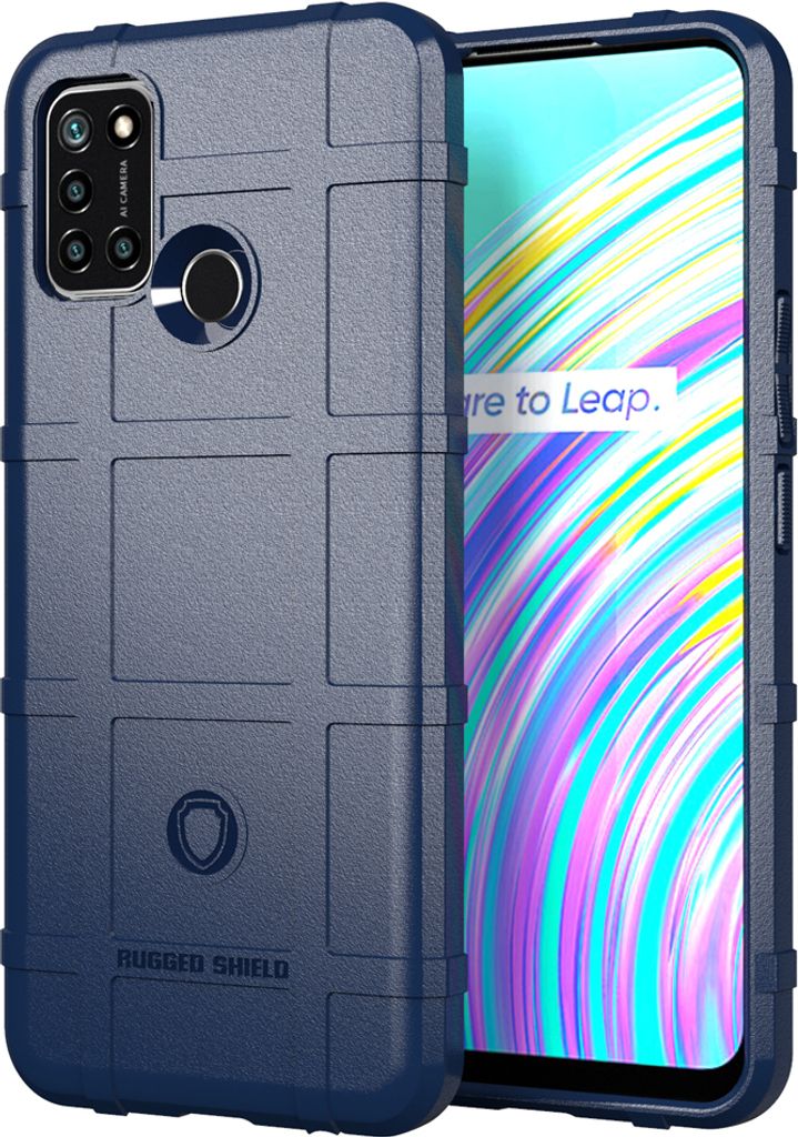 OPPO Realme C17 Hülle, LaimTop Weich TPU Silikon Stossfest Anti-rutsch Tasche Heavy Duty Schutzhülle für OPPO Realme C17 Blau